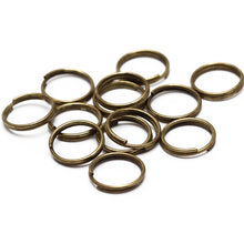 Load image into Gallery viewer, 200pcs/lot 5 6 7 8 10 12 14 mm Open Jump Rings Double Loops Gold Color Split Rings Connectors For Jewelry Making