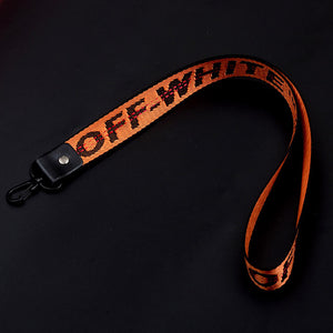 Off White Keychain Braided Ribbon Keychains For Women Men Phone Case Lanyard Key Chain Car Key Ring Wallet Bag Pendant Jewelry