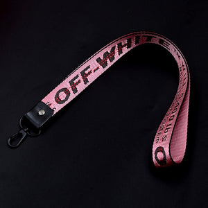 Off White Keychain Braided Ribbon Keychains For Women Men Phone Case Lanyard Key Chain Car Key Ring Wallet Bag Pendant Jewelry