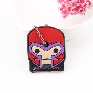 Cartoon Anime Cute Key Cover Cap Silicone Mickey Stitch Bear Keychain Women Gift Owl Porte Clef Minne Key Chain