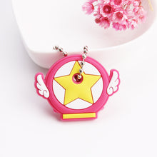 Load image into Gallery viewer, Cartoon Anime Cute Key Cover Cap Silicone Mickey Stitch Bear Keychain Women Gift Owl Porte Clef Minne Key Chain