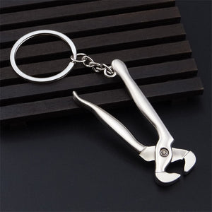 TAFREE Fashion Tools Keychains Spanner,Hammer,Saw,Axe,Wrench,Electrodrill,Scissors Alloy Pendants with Chains useful Key chains