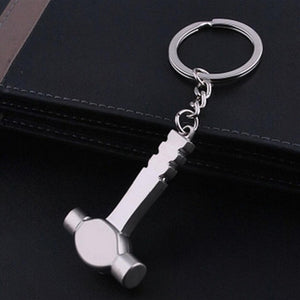 TAFREE Fashion Tools Keychains Spanner,Hammer,Saw,Axe,Wrench,Electrodrill,Scissors Alloy Pendants with Chains useful Key chains